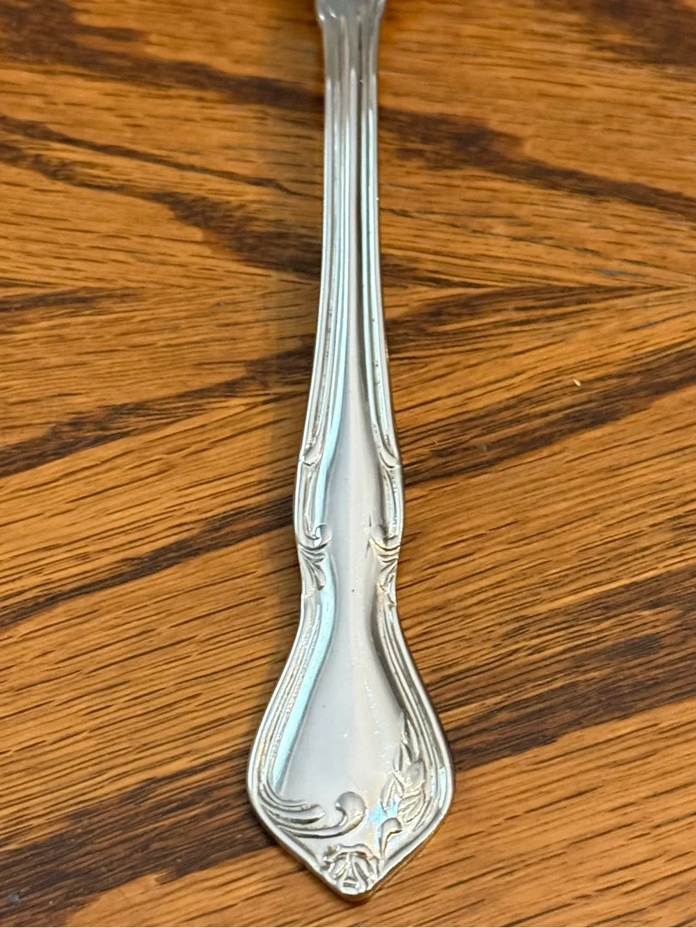Reed & Barton Silver Tone Ornate Solid and Slotted Serving Spoons